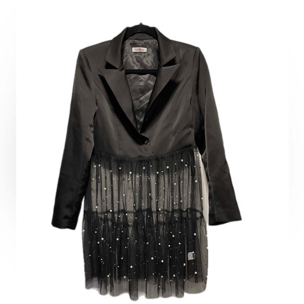 New GeeGee Shimmering Skies - Pearl Mesh Dress